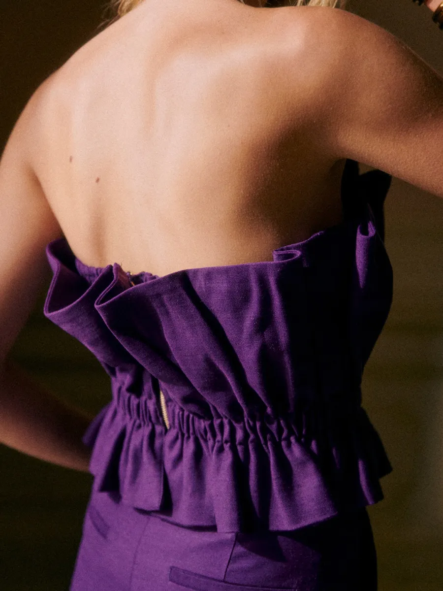 One Shoulder Crop Tops