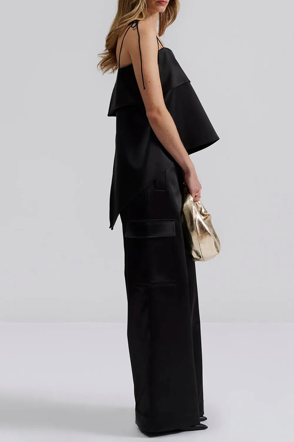 METTE TOP-Open back strappy top