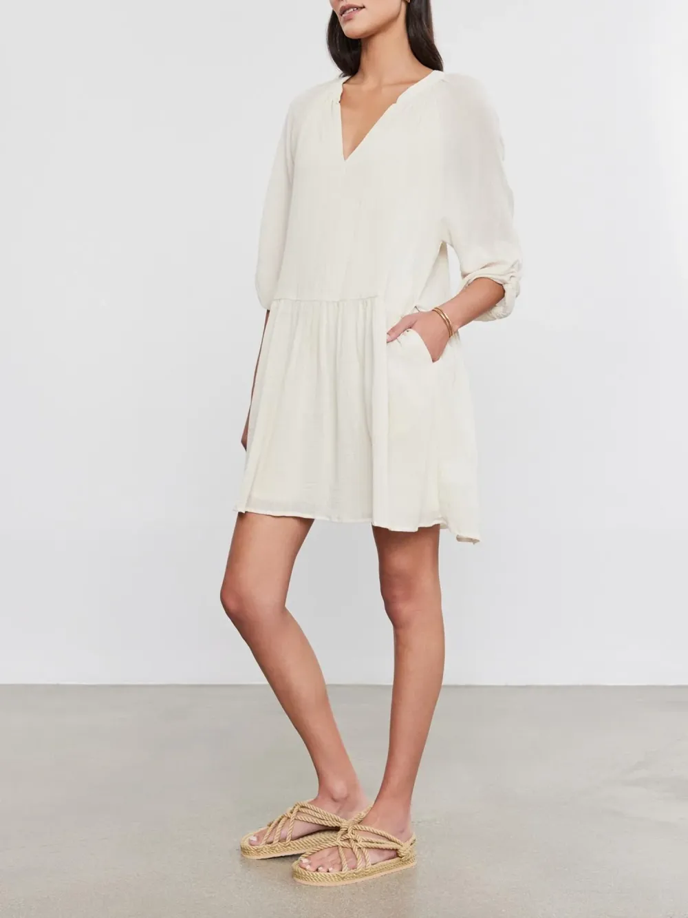 Daily Cotton V-neck Dress