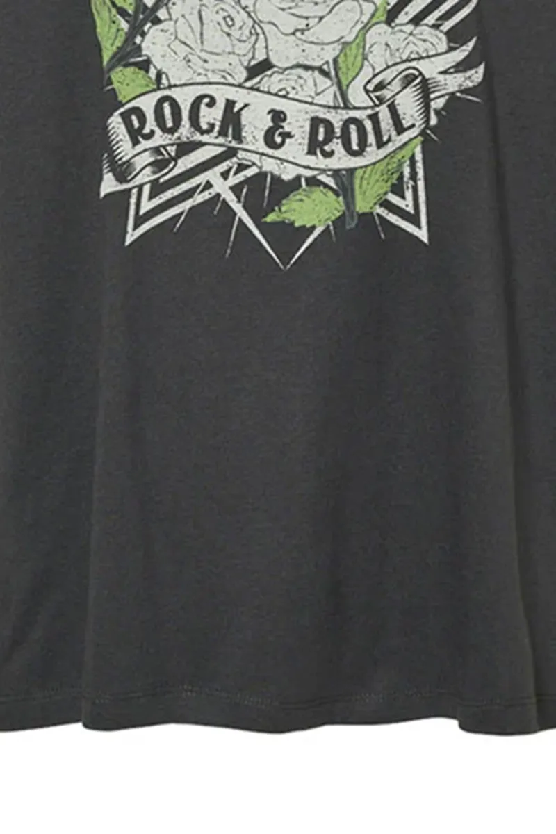 Floral Letter Print Short Sleeve T-Shirts