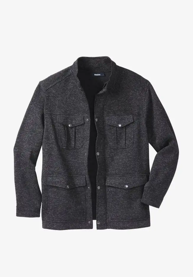 Sweater Fleece Multi-Pocket Jacket