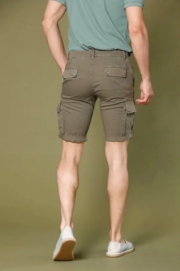 Men's Fashion Military Green Slim Fit Cotton Shorts