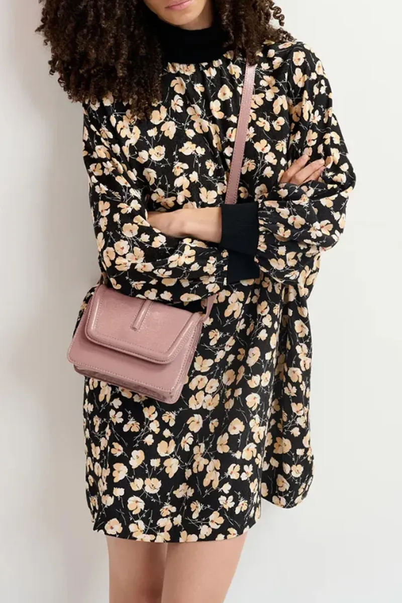 Floral Print Lantern Sleeve Dresses