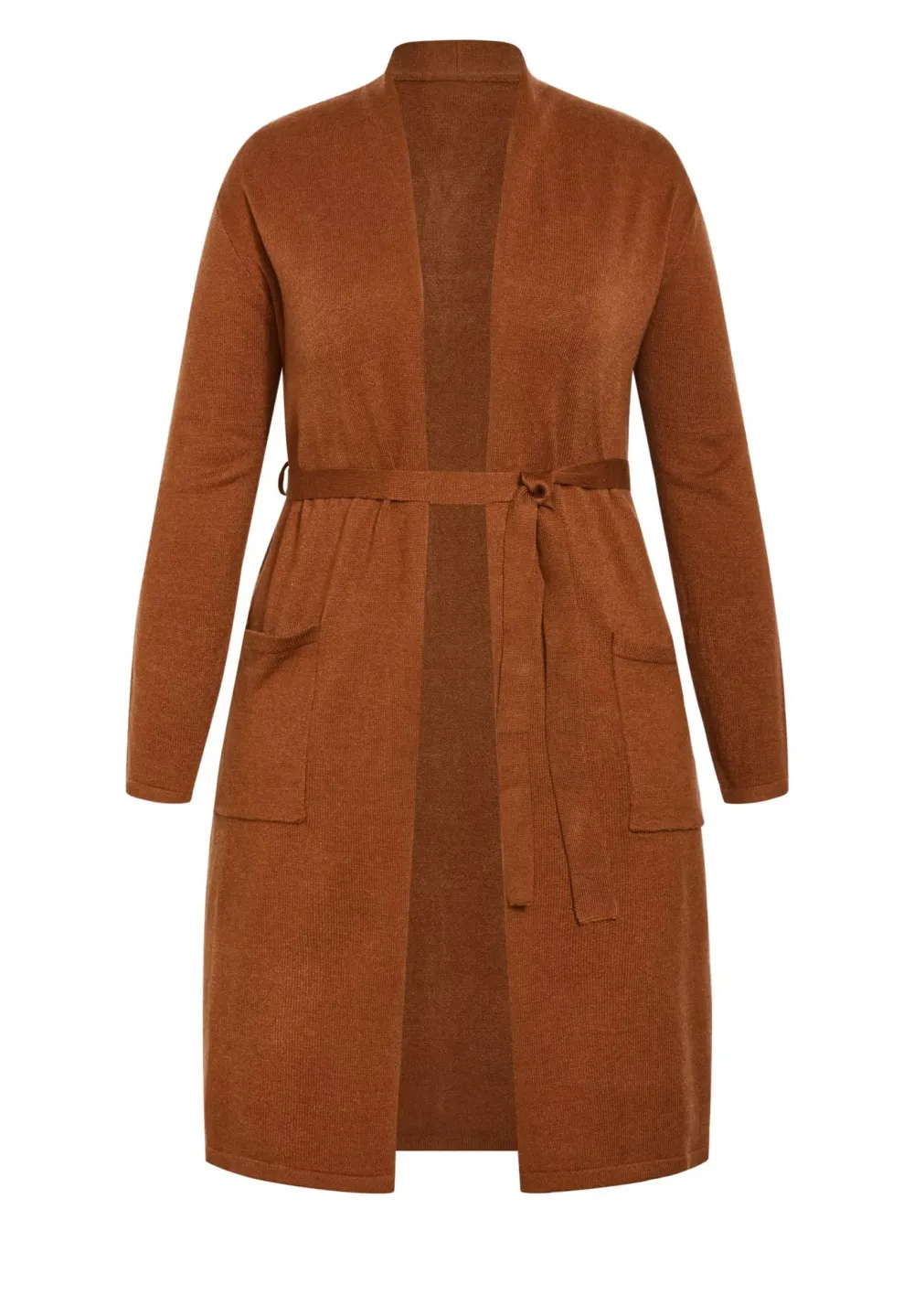 Medium To Long Solid Color Cardigan