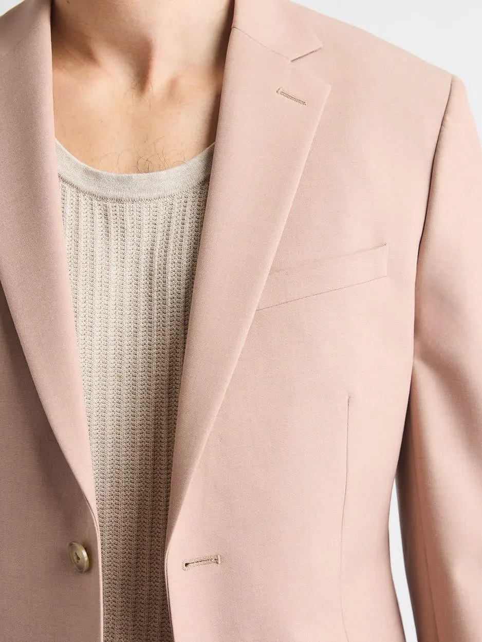 Blush Pink Single Breasted Suit Jacket