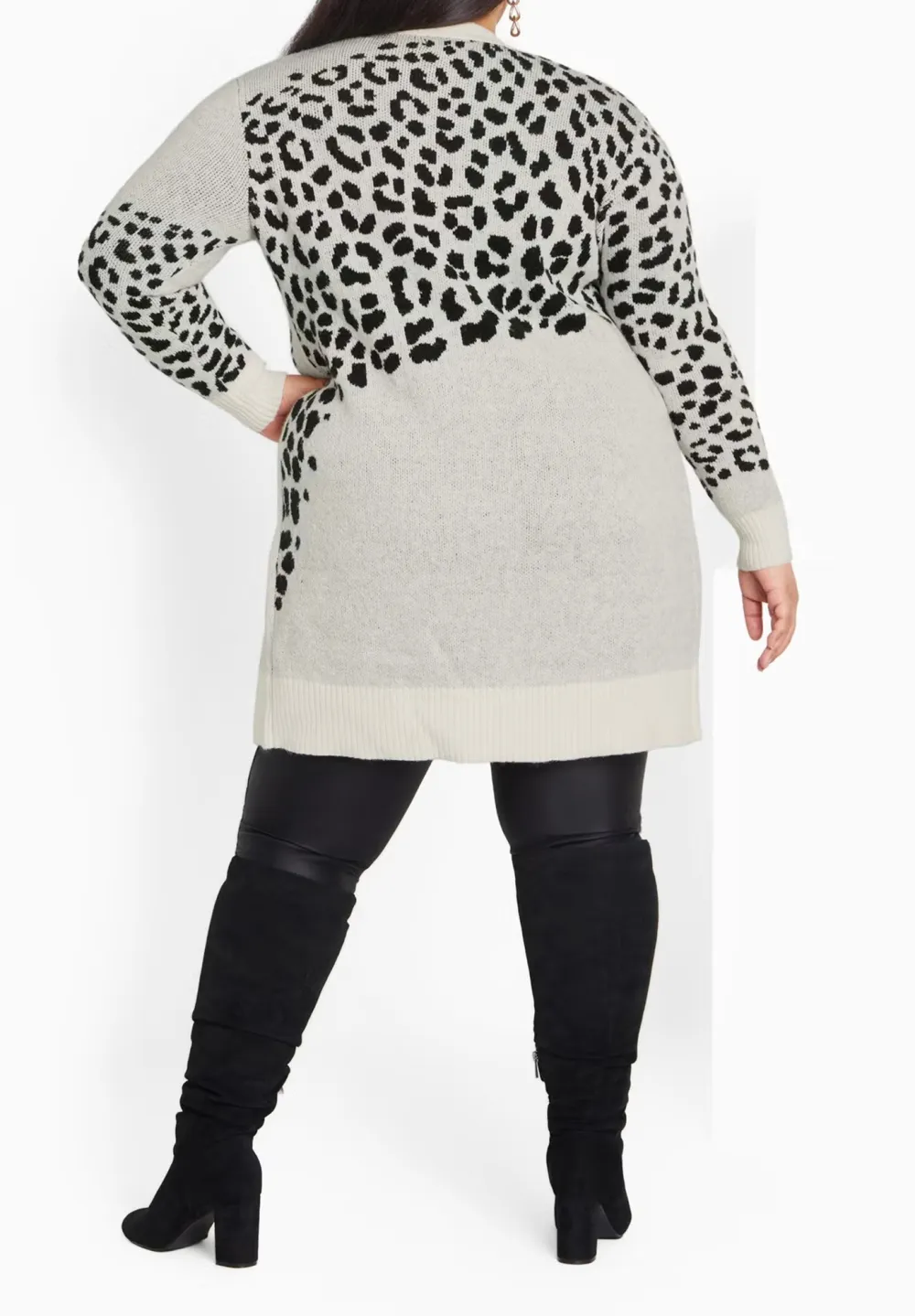 Leopard Print Shoulder Cardigan