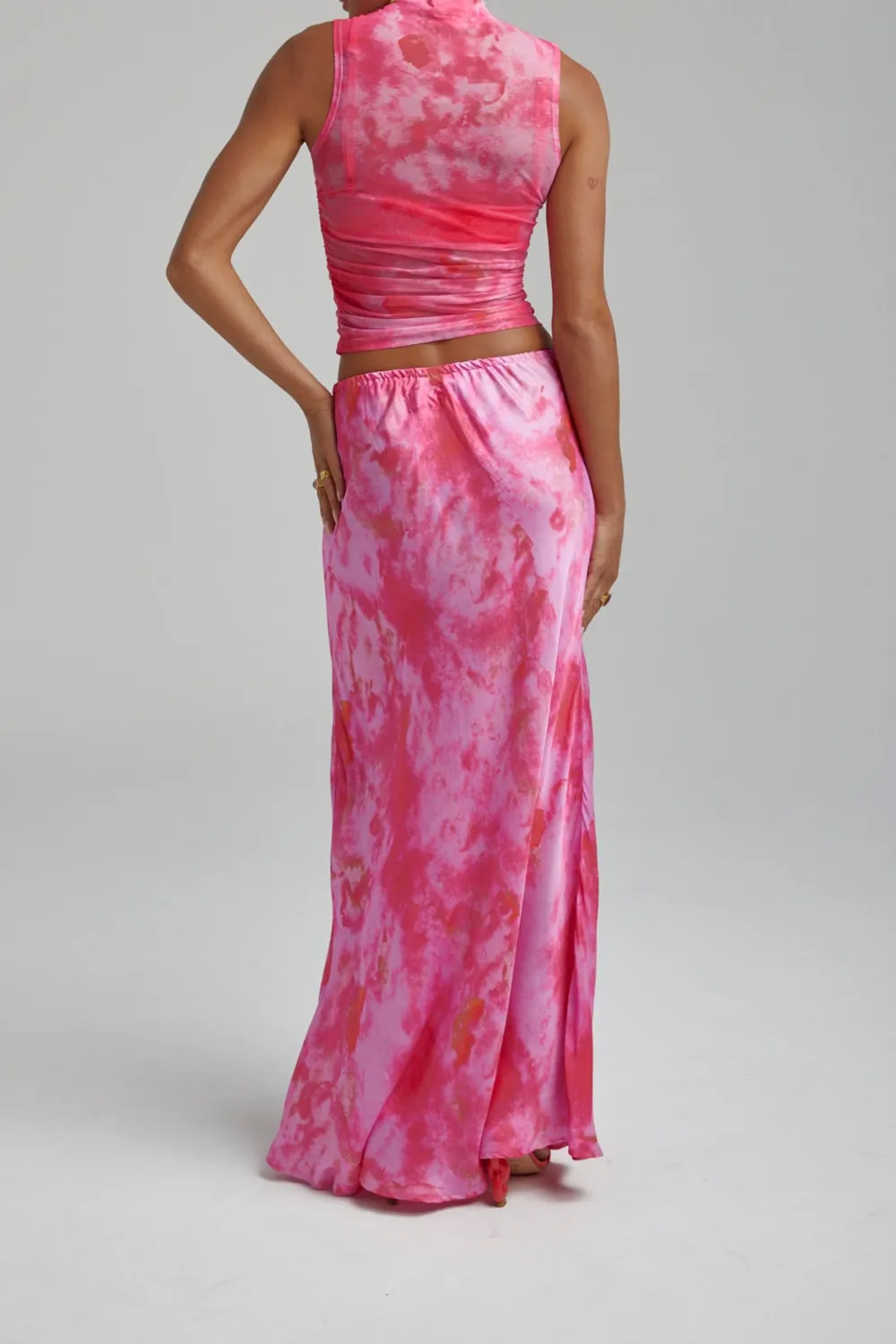 Pink Tie-Dyeing Soft Breathable Skirt