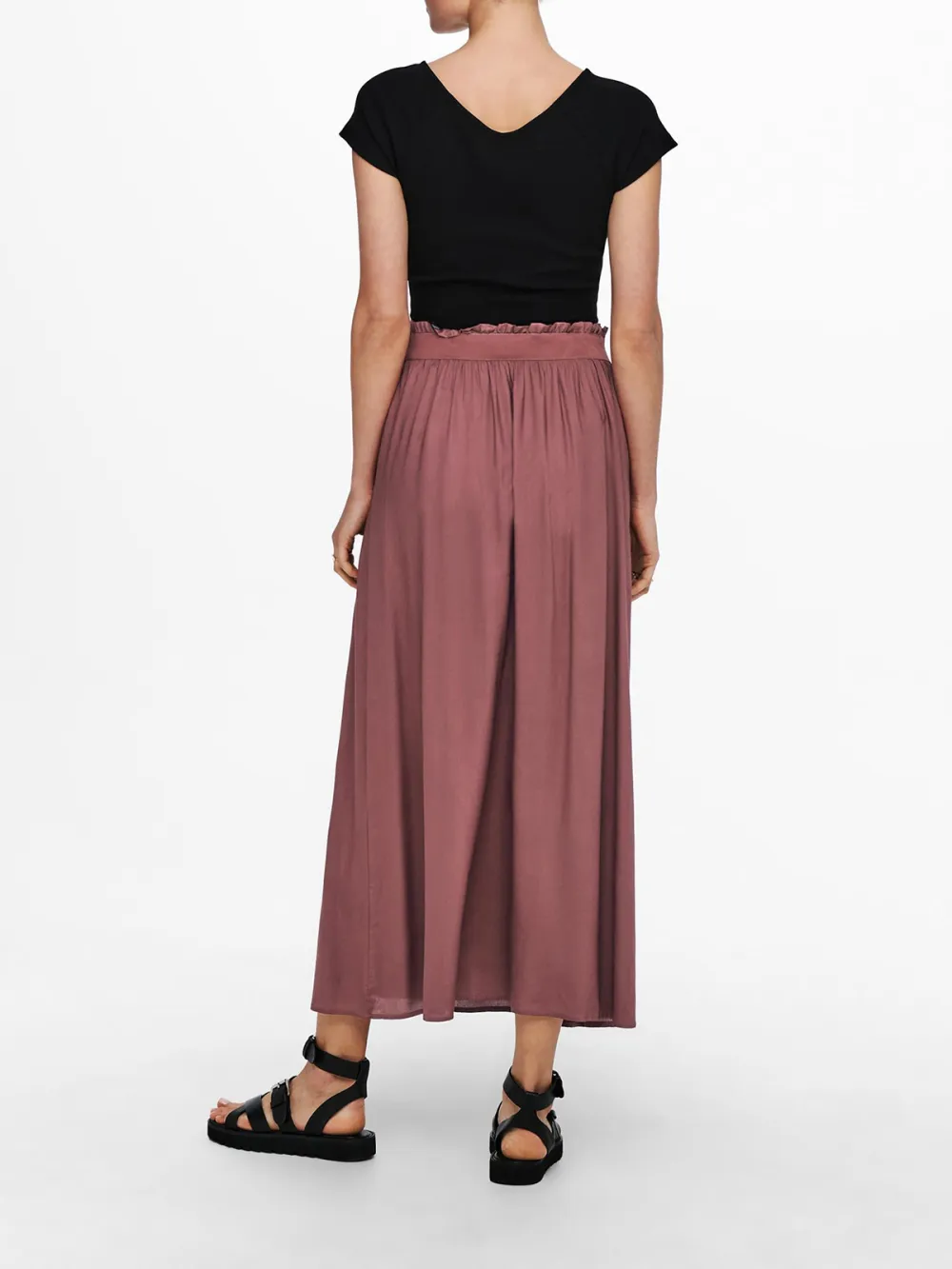 Plain Colored Casual Style A-line Skirt
