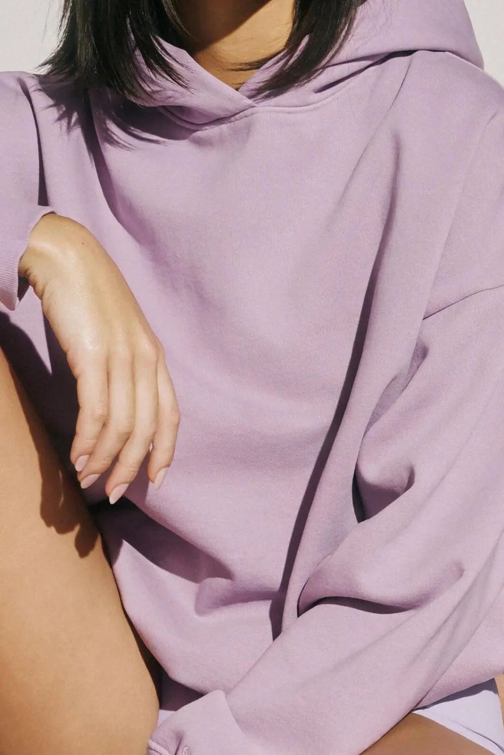 Purple Oversized Hooded Sweatshirt