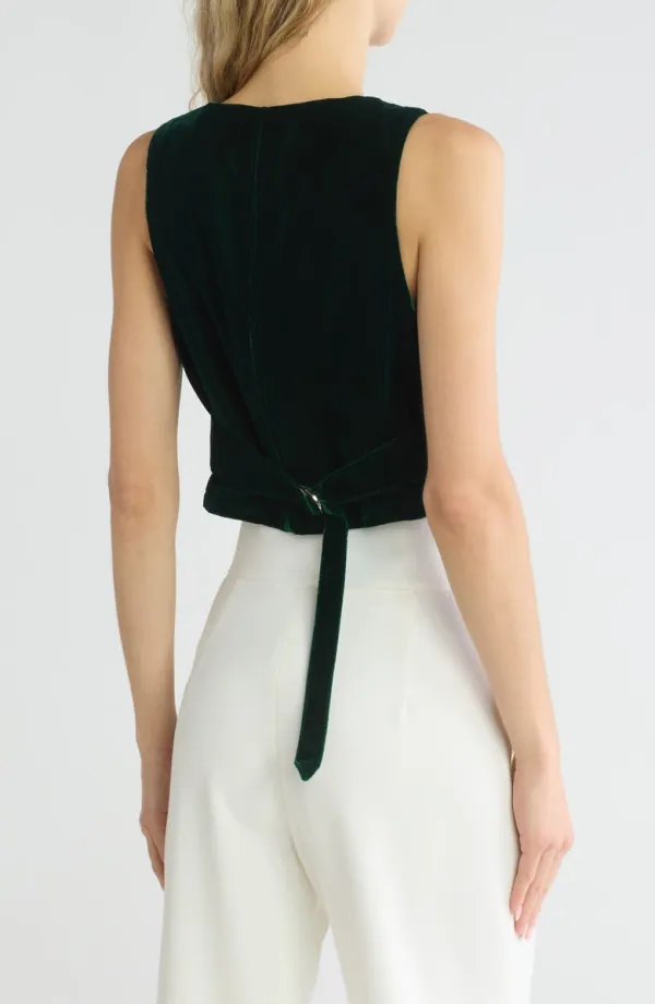 Emerald Velvet Vest