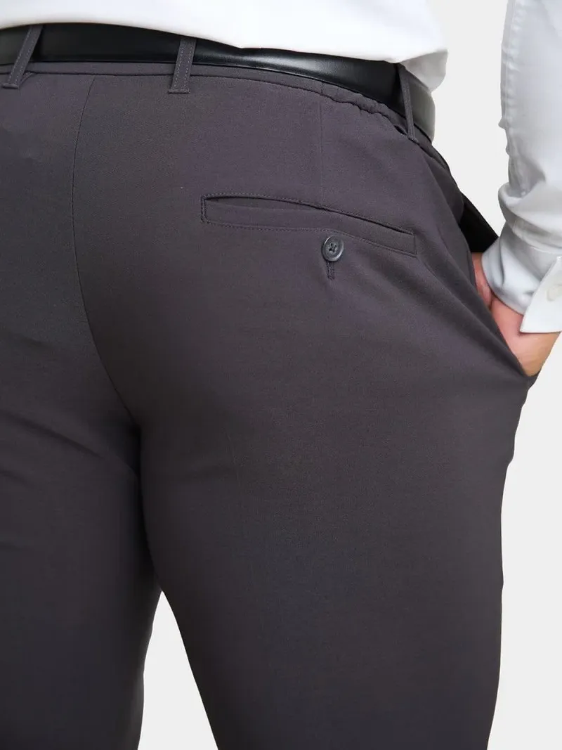 Slate Grey Hight-End Comfortable Suit Trousers