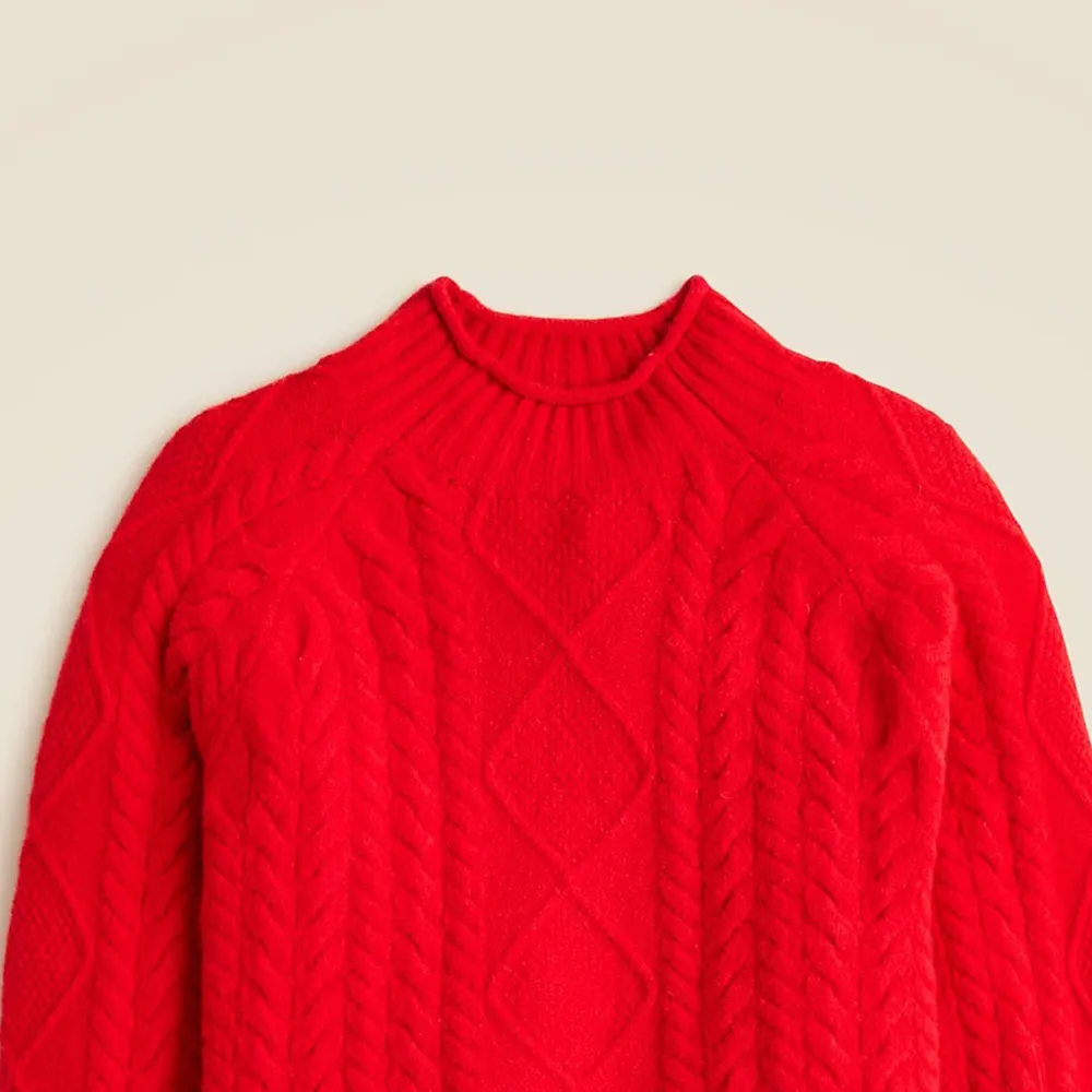 Crew Neck Cable-Knit Sweaters