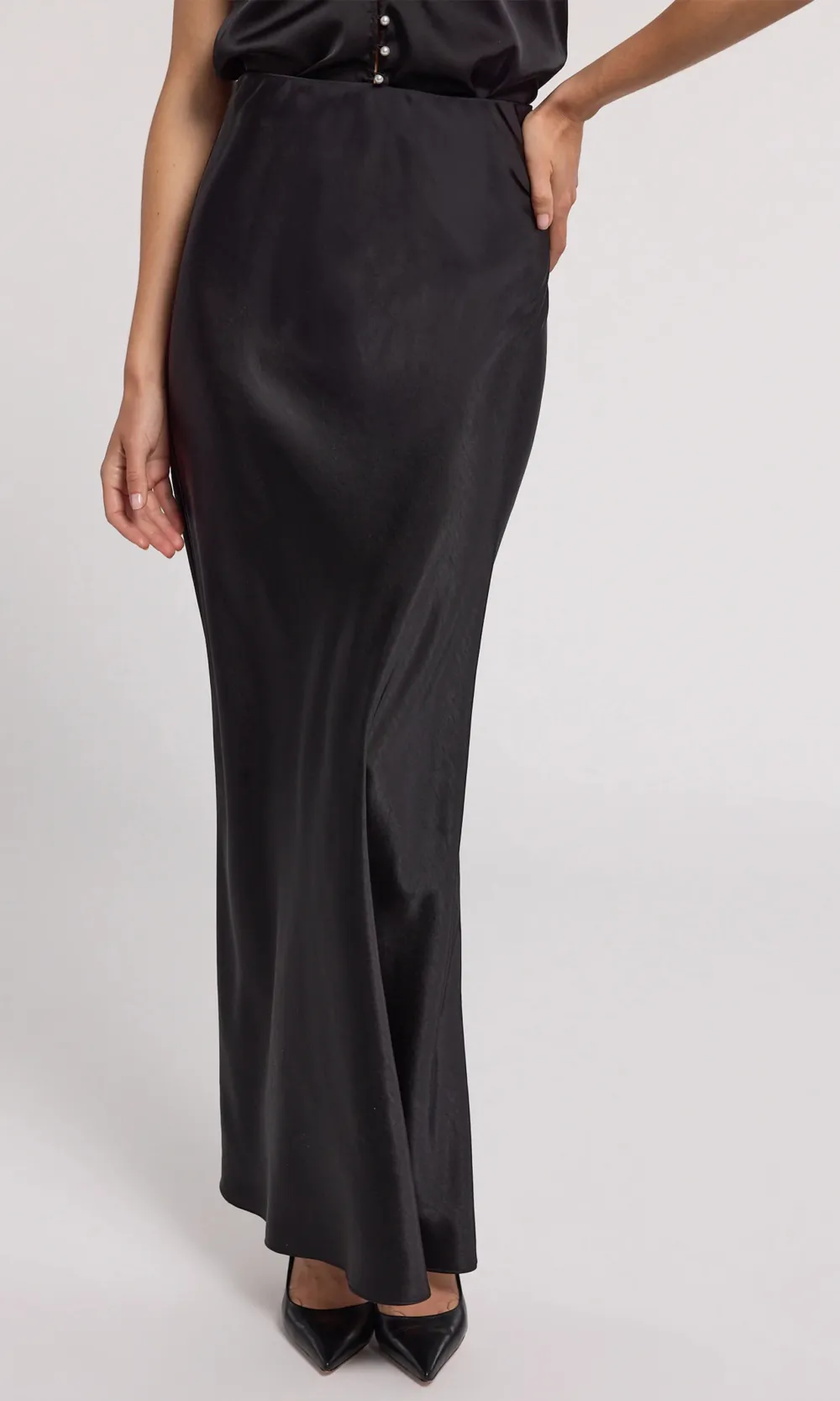 Luxe Satin Midi Skirt