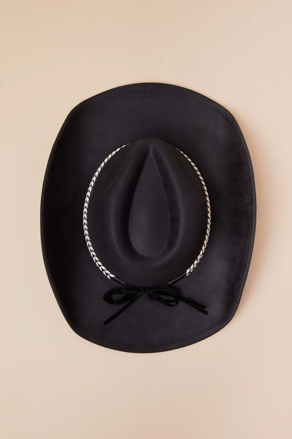 Classic Cute Black Hat With Bow Design