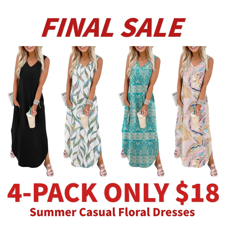 Summer Casual Floral Maxi Dresses