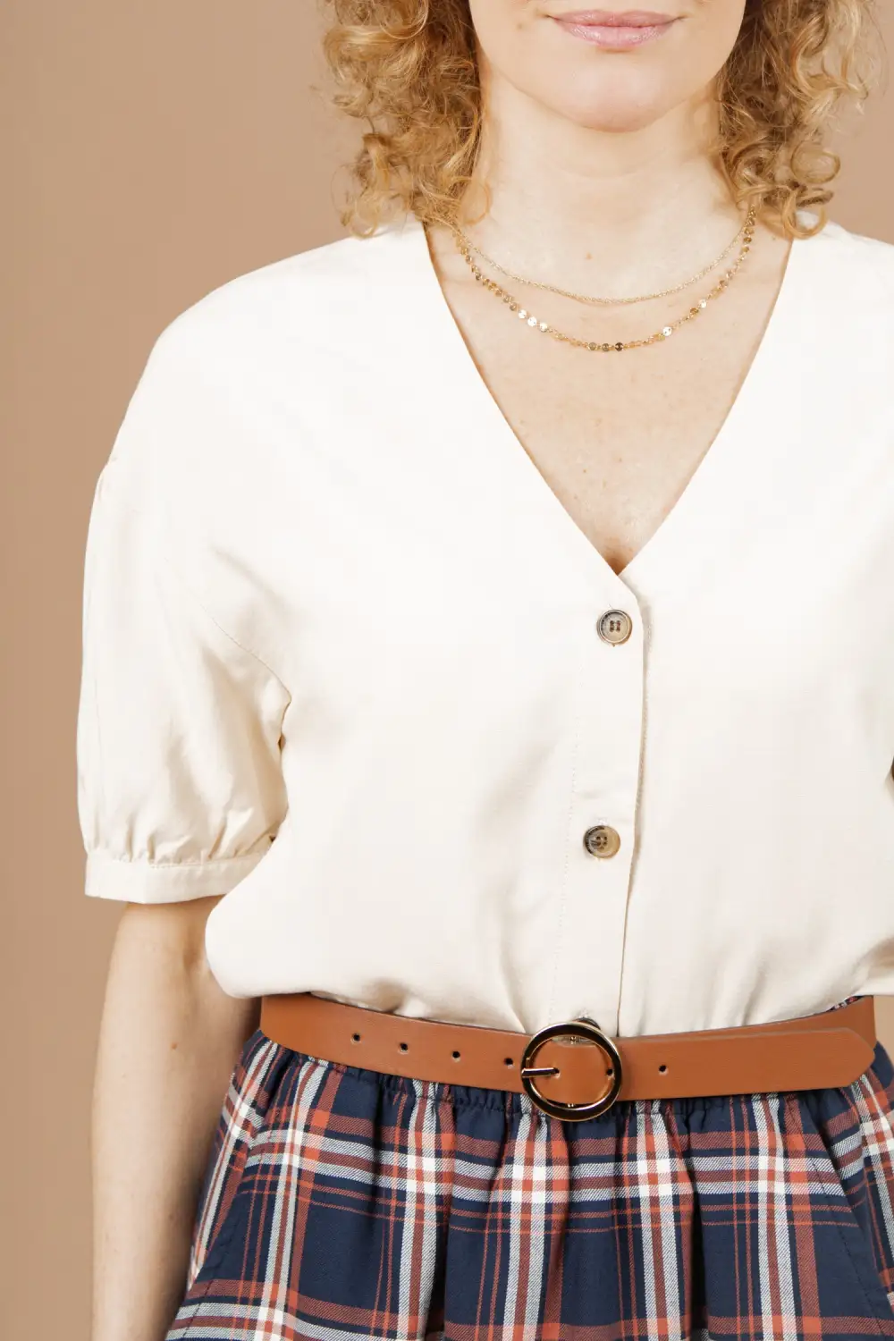 The V-neck Button Front Shirt