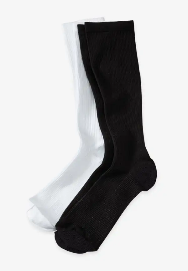 Over-the-Calf Compression Silver Socks