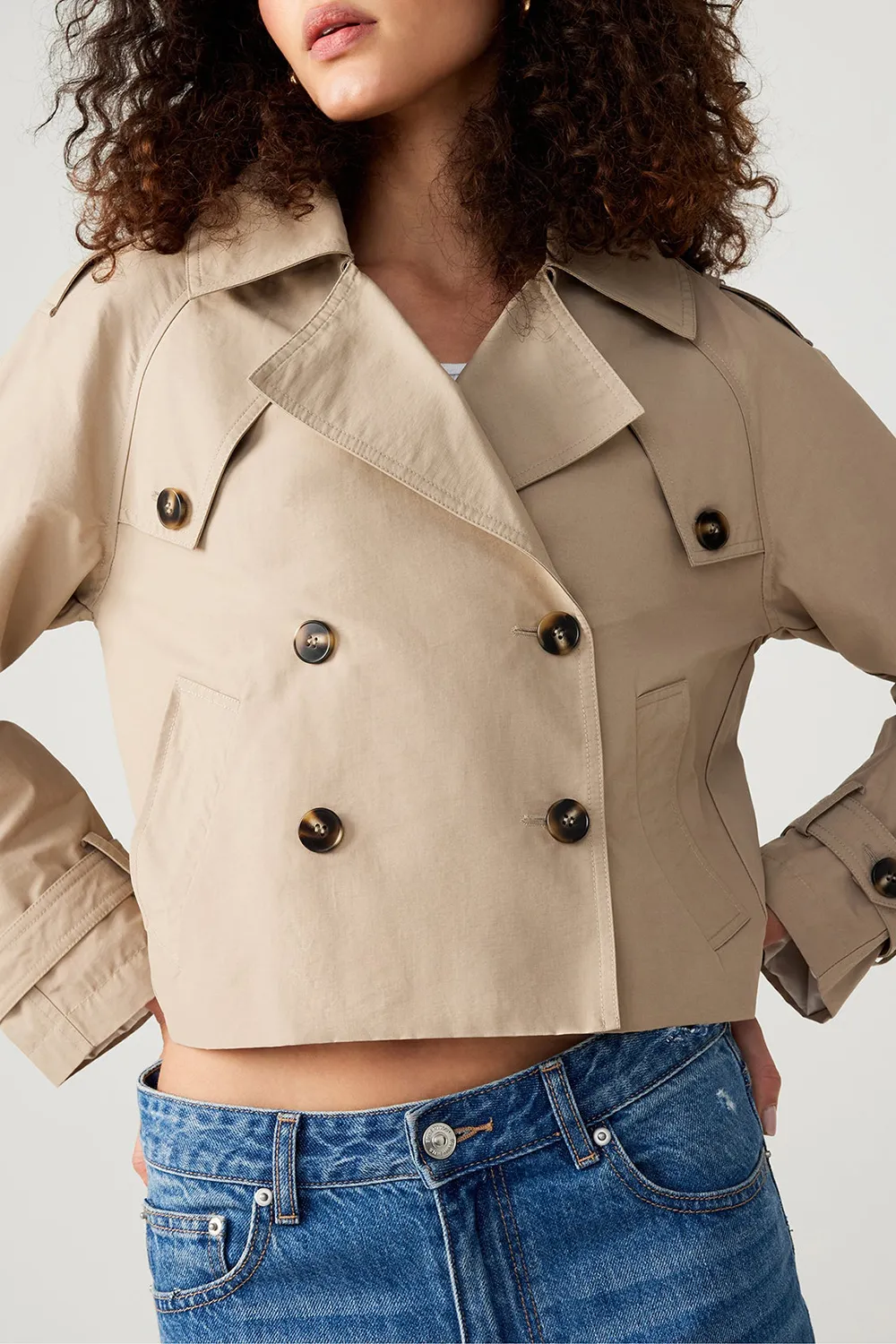 Double-Breasted Denim Jacket