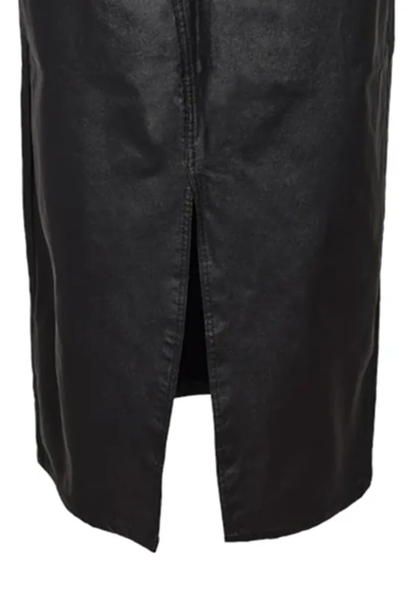 Slit Featured Coated Long Skirts