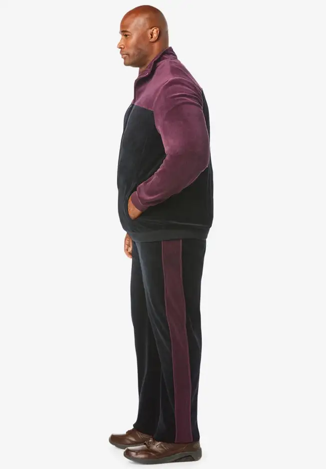 Colorblock Velour Tracksuit
