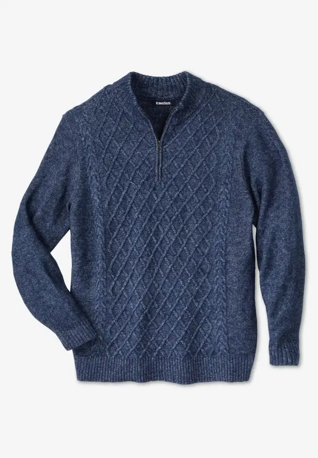 Soft Cable Knit 1/4 Zip Sweater
