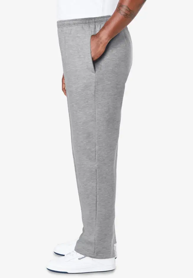 Fleece Open-Bottom Sweatpants