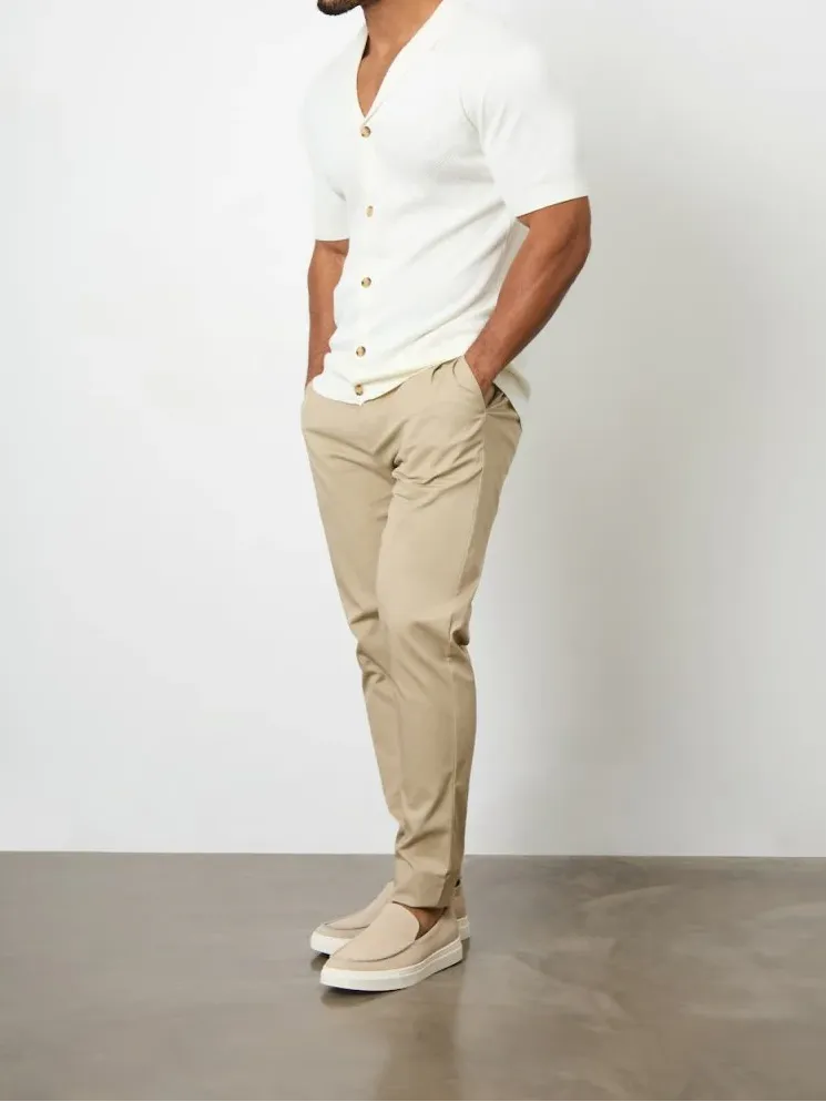 Jacquard Collar Knitted Soft Shirt Polo Shirt