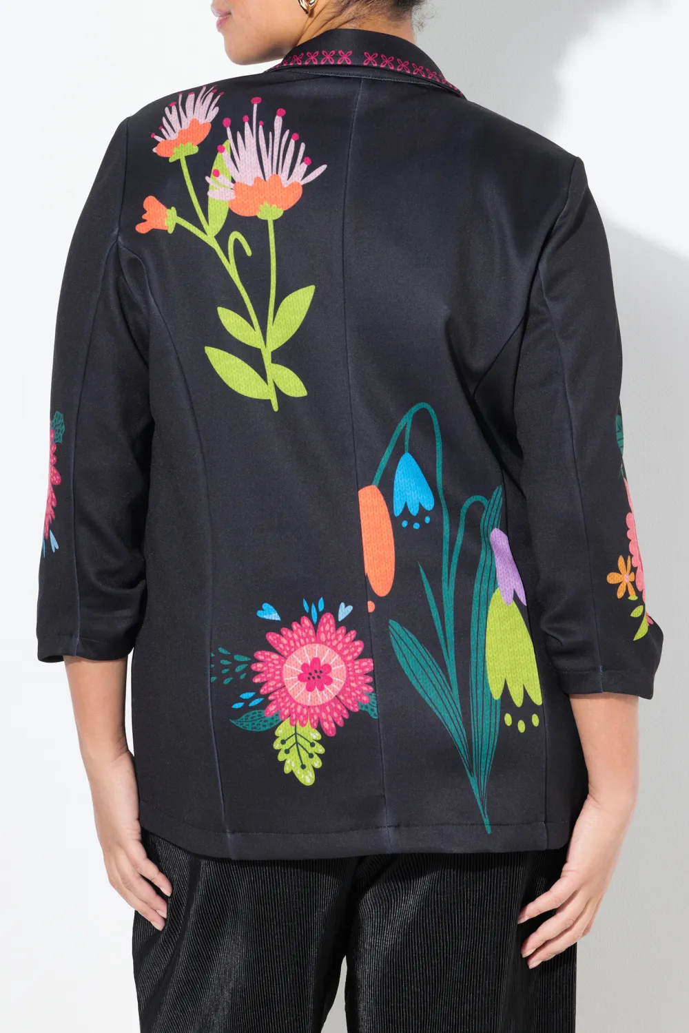 Color Blocking Printed Women's Top