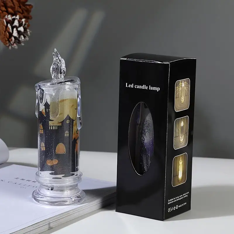 Halloween Tears LED Candle Lamp Ghost Festival Party DIY  Pumpkin Bat Witch Happy Halloween Day Decor For Ghost House 20223