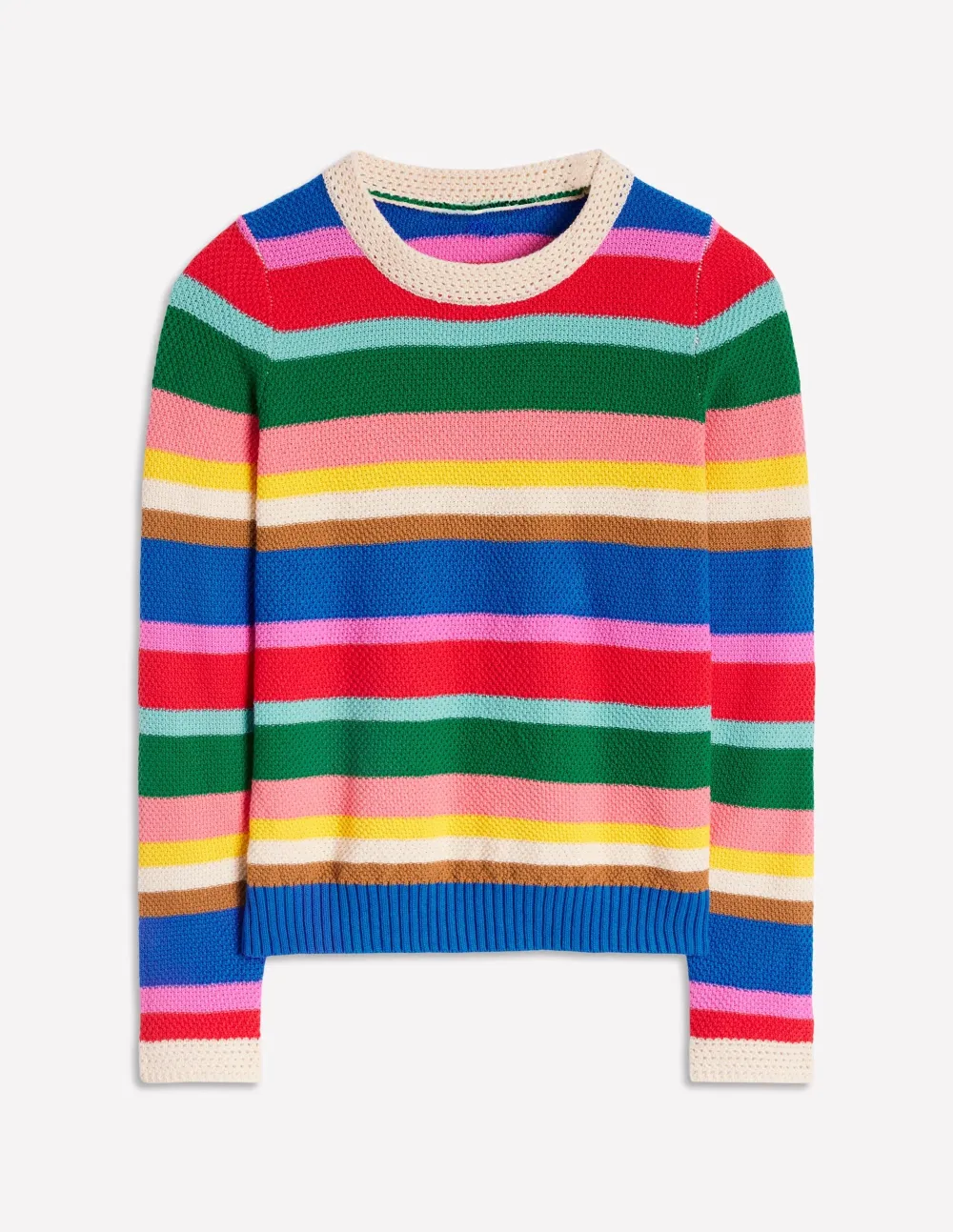 Multicolor Striped Crew - Neck Sweater