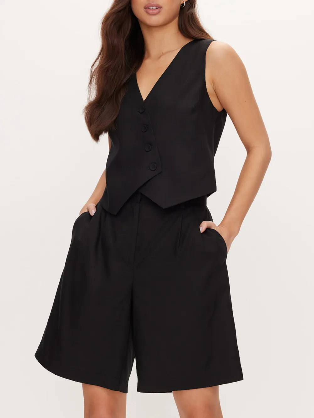 V-Neck Asymmetrical Vest