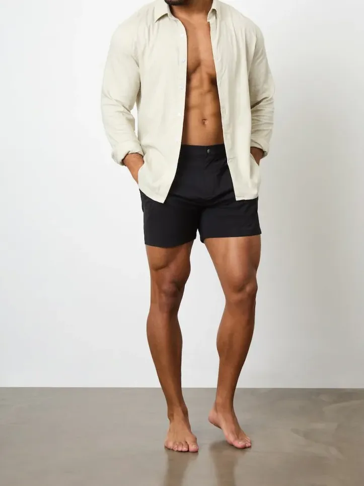Black Leisure Daily Swim Short