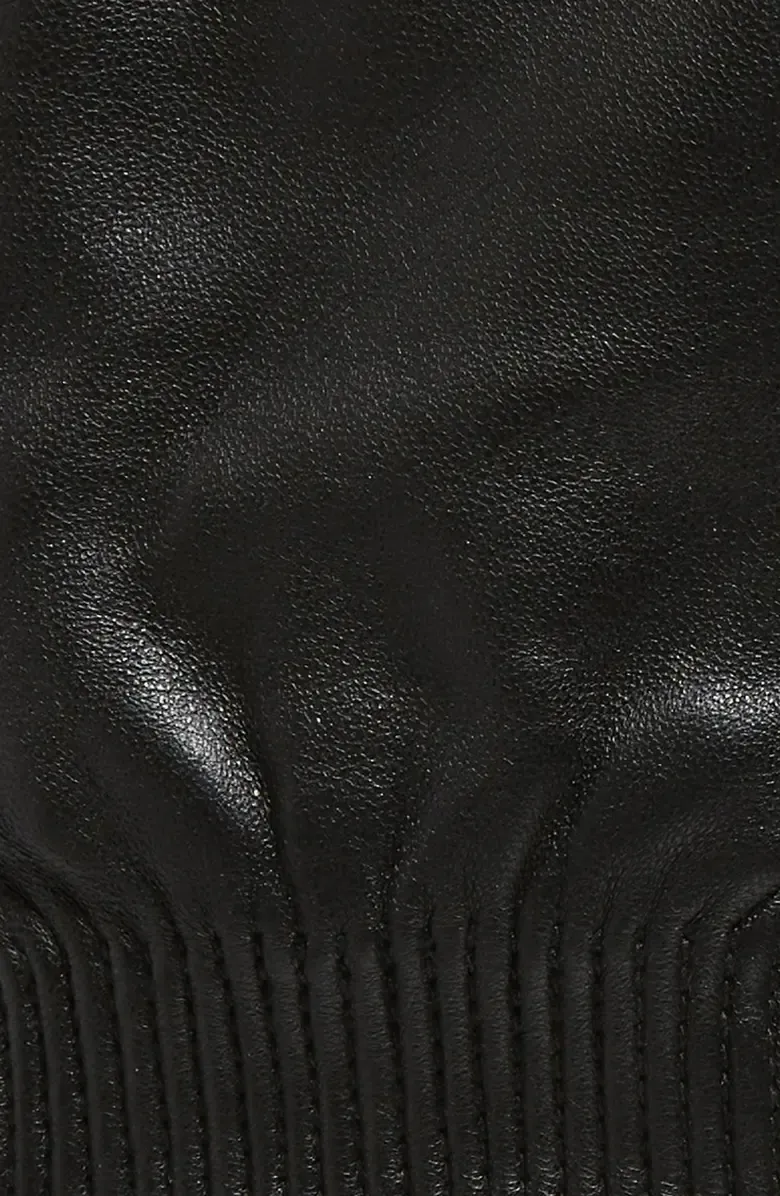 Accordion Cuff Leather Gloves