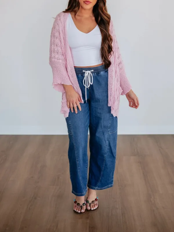 Flared Sleeve Open Cardigan