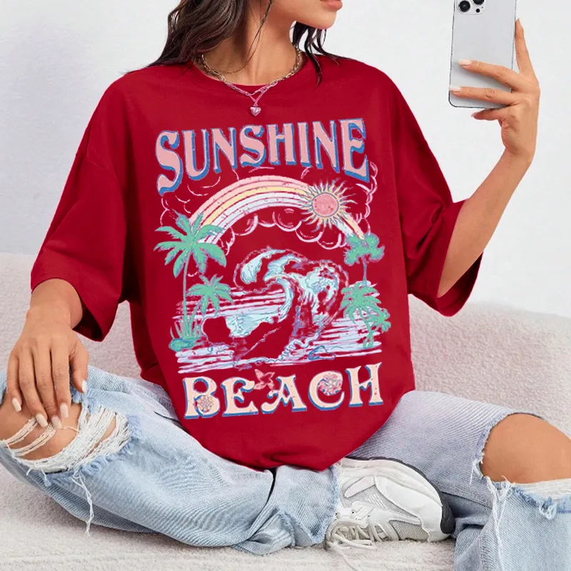 Beach Wave Sunshine - Inspired Pattern Tee