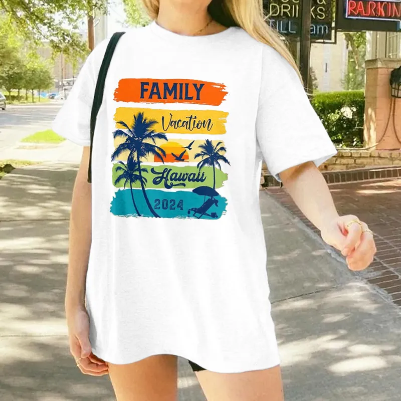 Family Vacation Hawaii - Themed Printed Tee