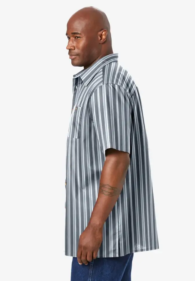 Striped Short-Sleeve Sport Shirt