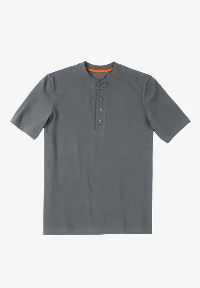 Heavyweight Short-Sleeve Henley Shirt