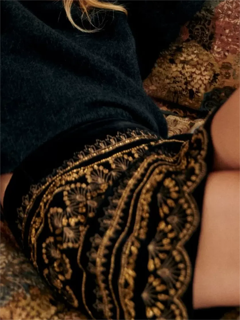 Daily Plants Print Skirt