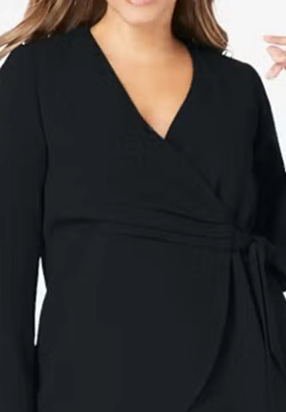 V-neck Faux Wrap Pantsuit