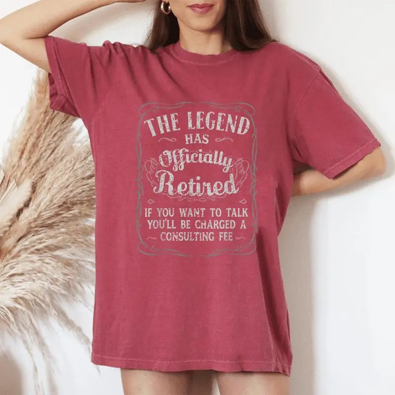 The Legend Has Officially Retired Retirement Women Women's Oversized Comfort T-Shirt