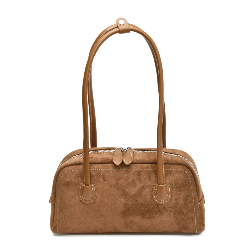 Roomy Suede Baguette Bag
