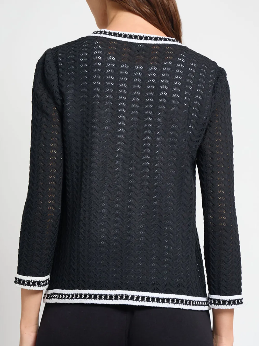 Fake Pocket V-Neck Jacket