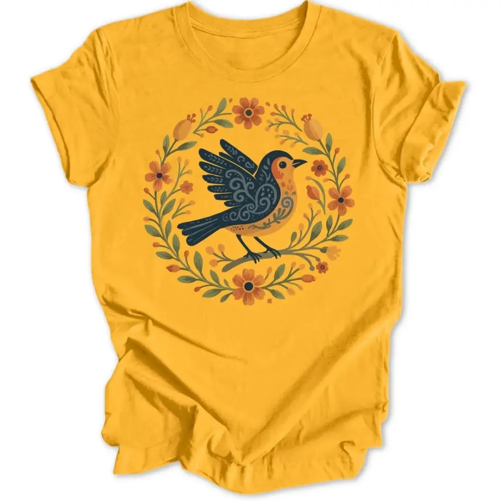Folky Robin Unisex T-Shirt