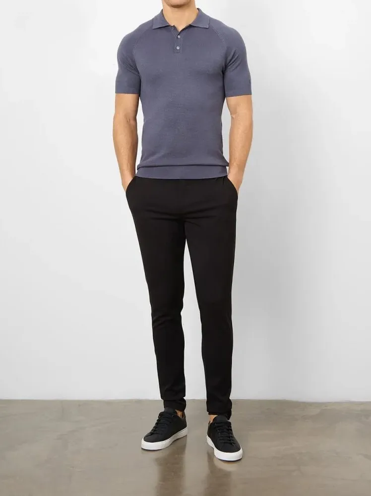 Graphite Soft Simple Stone Polo Shirt