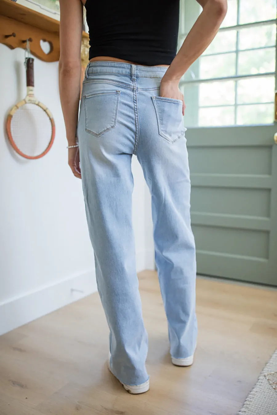 Light Wash Wide Leg Jeans