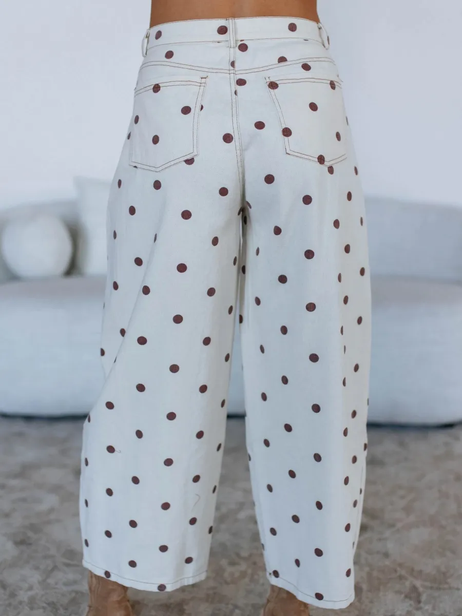 Polka Dot Wide Leg Pants