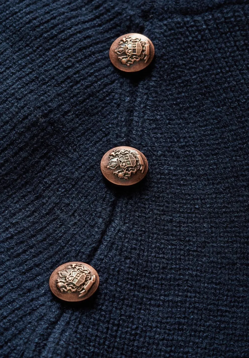 Asymmetric Button Sweater With Lapel