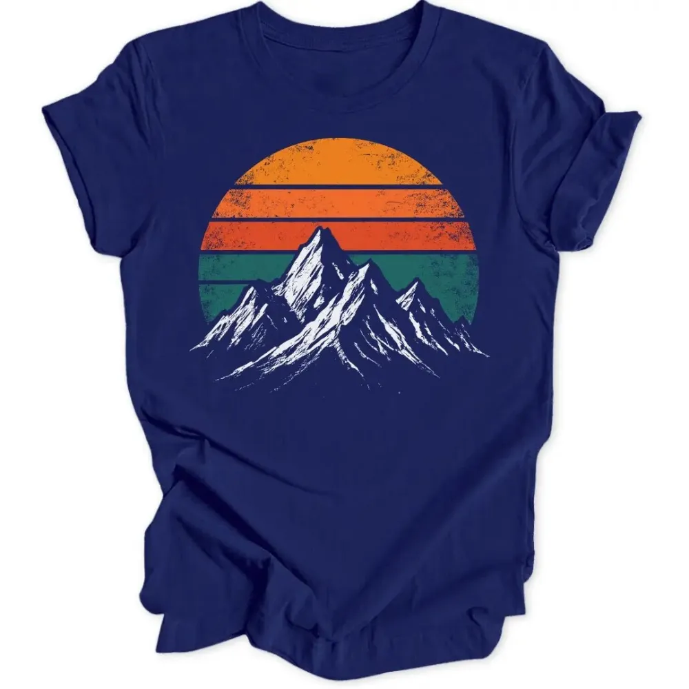 Retro Mountain Sunset Unisex T-Shirt