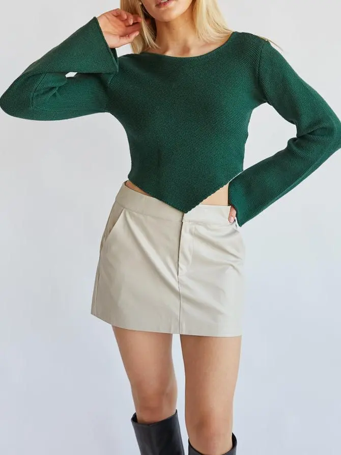 Janelle Open Back Sweater Top